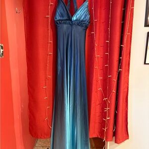 Jolie Navy and Teal Shimmery Dress